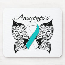 Tattoo Butterfly Awareness - Cervical Cancer Mousepad