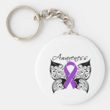 Tattoo Butterfly Awareness - Crohn's Disease Keychains