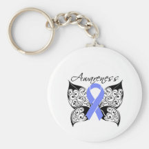 Tattoo Butterfly Awareness - Esophageal Cancer Keychain