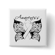 Tattoo Butterfly Awareness - Lung Cancer Pins