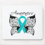 Tattoo Butterfly Awareness - Ovarian Cancer Mousepad