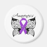 Tattoo Butterfly Awareness - Pancreatic Cancer Magnet