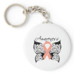 Tattoo Butterfly Awareness - Uterine Cancer keychains