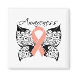 Tattoo Butterfly Awareness - Uterine Cancer magnets
