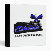 Tattoo Butterfly Colon Cancer Survivor Binders