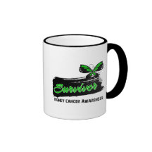 Tattoo Butterfly (Green) Kidney Cancer Survivor Coffee Mugs