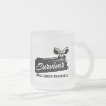 Tattoo Butterfly Lung Cancer Survivor Coffee Mugs