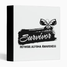 Tattoo Butterfly Retinoblastoma Survivor Vinyl Binders