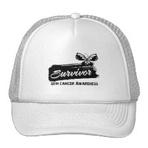 Tattoo Butterfly Skin Cancer Survivor Trucker Hat