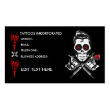Tattoo design business card templates