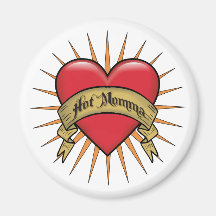 Tattoo Heart Hot Momma Fridge Magnet