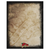 Tattoo I Love You Rose Personalized Letterhead
