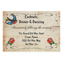 Tattoo Reception Enclosure Card Insert Business Card