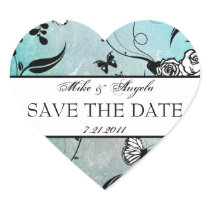 Tattoo Rose and Fluers Save the Date Seals