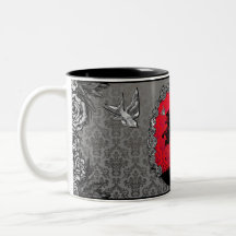 Tattoo Rose Bonsai Tree of Love Swallow Mug