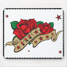 Tattoo Rose Mum Mouse Pad