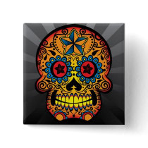 Tattoo Skull Pinback Button