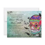 Tattoo Style Muerte skull and Flourishes Invite
