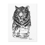 Tattoo Tiger Art postcards