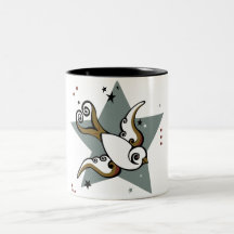 Tattoo Urban Swallow Bird Design Mug