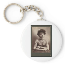 Tattooed American Woman Key Chain