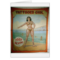 Tattooed Girl Greeting Card