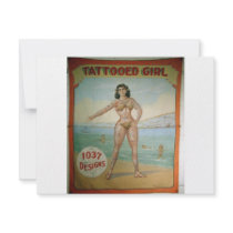 Tattooed Girl Custom Invite