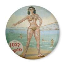 Tattooed Girl Fridge Magnets