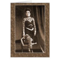 Tattooed Lady on Cards, Postcards