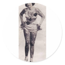 Tattooed Leggy Lady Sticker