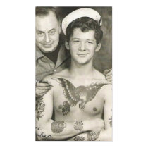 Tattooed Sailor Boy Business Card Templates