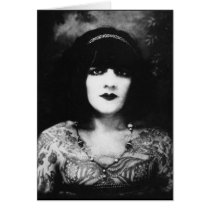 Tattooed Vintage Goth Girl Greeting Cards