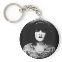 Tattooed Vintage Goth Girl Keychain