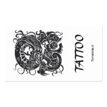 Tattooer Dragon BW Blank Business Card