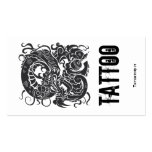 Tattooer Dragon BW Business Card Template