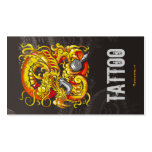 Tattooer Dragon Gold Business Card Templates