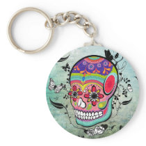 Tatttoo Urban Muerte Day of the Dead Illustration Keychain