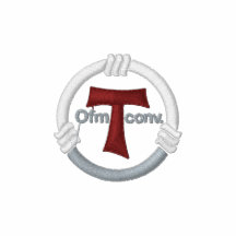 Tau cross and franciscan rope embroidered polo shirt