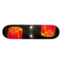 Taucoo mask cartoon logo & red tulip skateboard