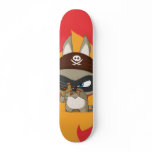 Taucoo on fire cartoon character skateboard
