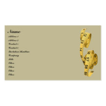 Taupe - Measuring Tape Business Card Templates