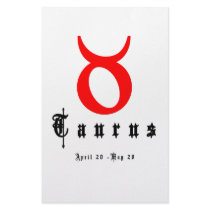 TAURUS, April 20 - May 20 Custom Stationery