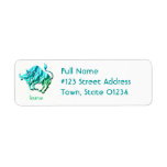 Taurus Bull Return Address Label labels