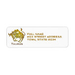 Taurus Bull Return Address Labels labels