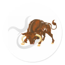Taurus the bull star or birth sign. stickers
