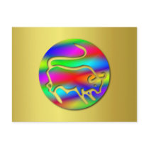 Taurus The Bull Zodiac Rainbow Colour