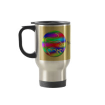 Taurus The Bull Zodiac Rainbow Colour Travel Coffee Mugs