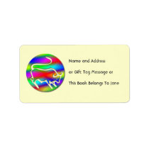 Taurus The Bull Zodiac Rainbow Name Tag Gift Tag