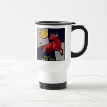 TAURUS THE RED BULL COFFEE MUG