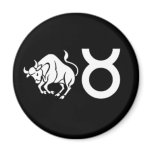 Taurus with Symbol Refrigerator Magnets